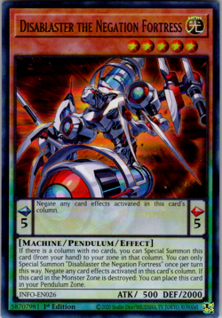 Disablaster The Negation Fortress INFO-EN026 1st Ultra Rare NM Yugioh Card - Image 1
