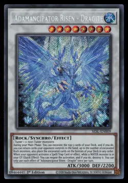 Yugioh Adamancipator Risen - Dragite SESL-EN009 1st Edition Secret Rare NM - Image 1