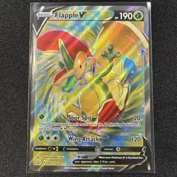 Flapple V (Full Art) 143/163 SWSH05: Battle Styles Holo Ultra Rare NM Pokemon - Image 1