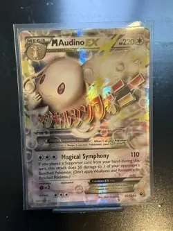 2016 Pokemon M Audino EX Ultra rare Holo 85/124 - Image 1