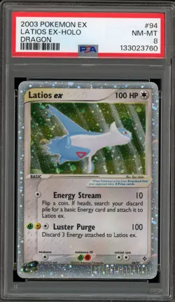 Pokemon Latios ex EX Dragon Holo Ultra Rare #94 PSA 8 - Image 1