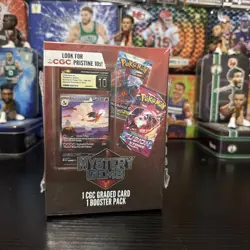 Pokemon Mystery Gems 1 CGC Graded Card & 1 Booster Pack 2025! New Sealed Box! - Image 1