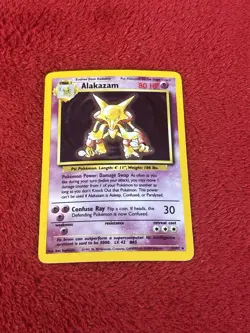 Alakazam 001/102 Base Set Holo Wotc Pokemon Card Played 1999 - Image 1