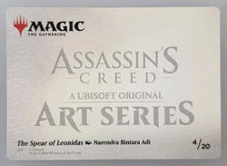 MTG - The Spear of Leonidas (04/20) Art Card Gold-Stamped Signature - Art Series - Image 3