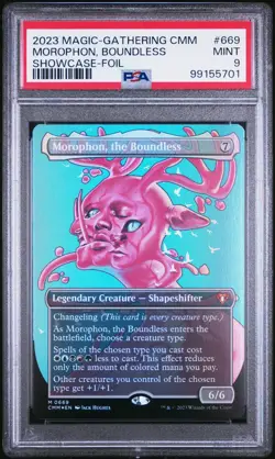MTG: CMM Morophon, the Boundless Showcase Foil #669 PSA 9 - Image 1