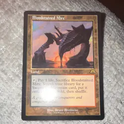 Magic: The Gathering Bloodstained Mire Land Modern Horizons 3 Retro Frame Rare … - Image 1
