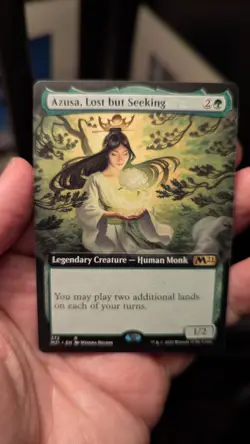 1x Azusa Lost But Seeking Extended Art NM - M21 Magic MTG x1 - Image 1