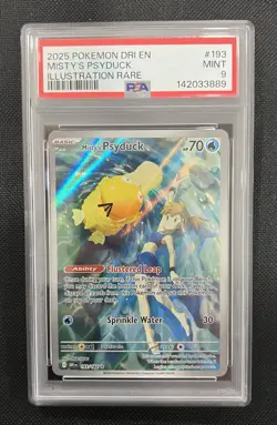 Pokemon Misty's Psyduck 193/182 Destined Rivals Illustration Rare PSA 9 MINT - Image 1
