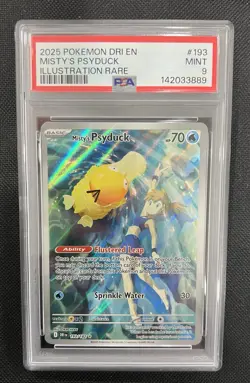 Pokemon Misty's Psyduck 193/182 Destined Rivals Illustration Rare PSA 9 MINT - Image 4