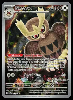 Noctowl 141 Holo Illustration Rare Pokemon Center STAMPED Promo Pokemon Card - Image 1
