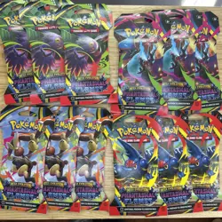 Pokemon TCG PHANTASMAL FLAMES Sleeved Booster Packs New Sealed Lot of 12 Packs - Image 1