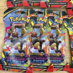Pokemon TCG PHANTASMAL FLAMES Sleeved Booster Packs New Sealed Lot of 12 Packs - Image 2