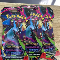 Pokemon TCG PHANTASMAL FLAMES Sleeved Booster Packs New Sealed Lot of 12 Packs - Image 4