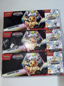 Sam’s Club Pokemon Prismatic Evolutions Surprise Box & Booster Bundle LOT OF 3 - Image 1