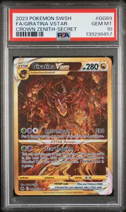 2023 POKEMON SWORD & SHIELD CROWN ZENITH SECRET FULL ART/GIRATINA VSTAR PSA 10 - Image 1