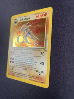 Pokemon TCG Kabutops 9/62 Fossil Set Holo Rare Unlimited 1999 WOTC LP - Image 2
