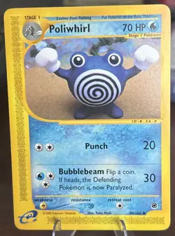 Poliwhirl 089/165 Expedition Base Set Regular NM Pokemon E Reader Yuka Morii - Image 1