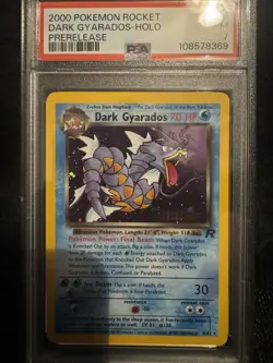 Pokemon Rocket Dark Gyarados 8/82 Holofoil PreRelease PSA 7 - Image 1