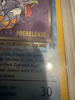 Pokemon Rocket Dark Gyarados 8/82 Holofoil PreRelease PSA 7 - Image 2