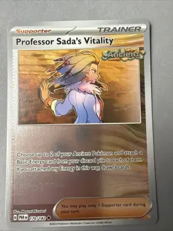 Pokemon TCG * Paradox Rift * 170/182 Professor Sada's Vitality REVERSE HOLO - Image 1
