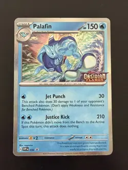 Pokemon Palafin SVP 036 Obsidian Flames Prerelease Promo Holo 2023 - Image 1