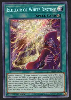 Yugioh Eldlixir Of White Destiny SESL-EN030 Secret Rare 1st Ed - NM - Image 1