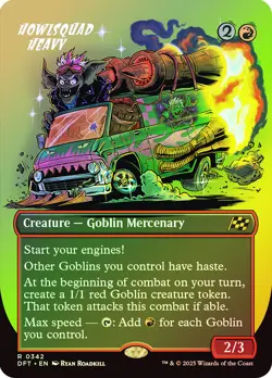 MTG FOIL Howlsquad Heavy Borderless - Aetherdrift #342 - Image 1