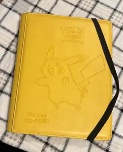 Ultra Pro PRO Binder - Yellow Pikachu - Leather - 9 Pocket - 2019 - with cards - Image 1