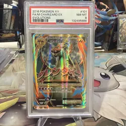 2016 POKEMON XY EVOLUTIONS #101 FULL ART/M CHARIZARD EX PSA 8 - Image 1