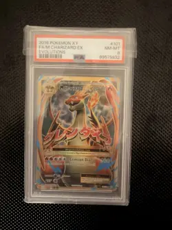 2016 Pokemon XY Evolutions Full Art FA Mega M Charizard EX 101/108 - PSA 8 - Image 1
