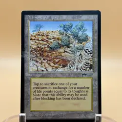 MTG Diamond Valley – Arabian Nights (1993) – Rare Land – Moderately Played - Image 1