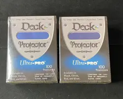 (1) Vintage Ultra Pro 100 Deck Protector Clear Factory Sealed 1999 Era Free Ship - Image 1