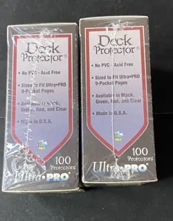 (1) Vintage Ultra Pro 100 Deck Protector Clear Factory Sealed 1999 Era Free Ship - Image 2