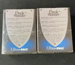 (1) Vintage Ultra Pro 100 Deck Protector Clear Factory Sealed 1999 Era Free Ship - Image 3