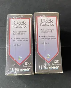 (1) Vintage Ultra Pro 100 Deck Protector Clear Factory Sealed 1999 Era Free Ship - Image 4