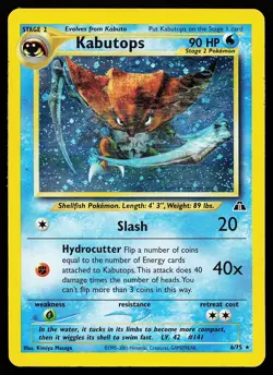Kabutops 6/75 Holo Rare Neo Discovery Pokemon Card - Image 1