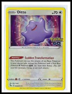 Pokemon - Ditto Pokemon GO #053/078 - Holo NM - Image 1