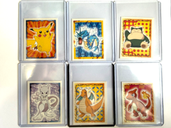1999 Merlin Pokemon Stickers-Pikachu,Gyrados,Snorlax,Dragonite,Mewtwo,Charmeleon - Image 1