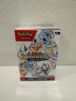 Pokemon Scarlet & Violet Prismatic Evolutions Booster Bundle Sealed (6 Packs) - Image 1