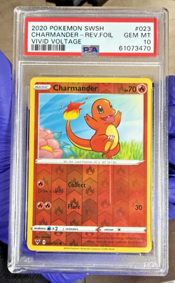 PSA 10 Charmander Reverse Holo English 023/185 Pokemon LOW POP - Image 1