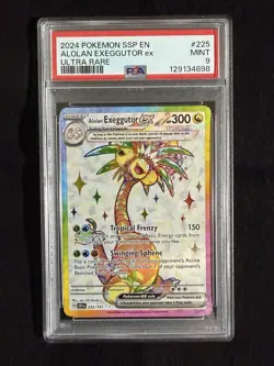 2024 Pokemon Surging Sparks #225 ALOLAN EXEGGUTOR EX ULTRA RARE PSA MINT 9 - Image 1