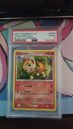 Pokemon TCG - Diamond & Pearl - Chimchar Holo Black Star Promo - PSA 4 - Image 1