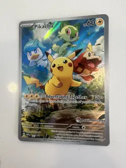 2023 Pokemon Paldea Evolved Pokemon Center Pikachu SVP027 - Image 1
