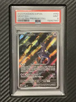 2023 PSA 9 Mewtwo #052 151 Ultra Premium Collection Black Star Promo Pokemon TCG - Image 1
