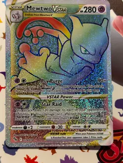 Mewtwo VSTAR (Secret) 079/078 Pokemon GO (PGO) TCG Rainbow Near Mint - Image 1