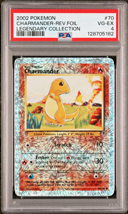 PSA 4 2002 Pokemon Legendary Collection Charmander 70/110 Reverse Holo Foil Rare - Image 1