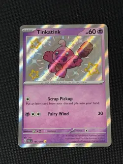 Pokemon TCG Tinkatink 165/091 Shiny Holo Rare Scarlet & Violet: Paldean Fates NM - Image 1
