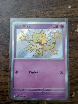 Pokemon TCG Abra Card 148/091 Baby Shiny Paldean Fates Scarlet & Violet NM - Image 1