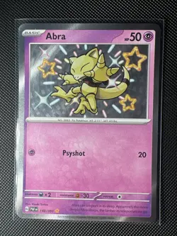 Pokemon TCG Abra 148/091 Baby Shiny Paldean Fates Scarlet & Violet NM - Image 1