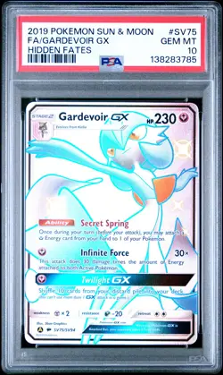 2019 POKEMON SUN & MOON HIDDEN FATES #SV75 FULL ART/GARDEVOIR GX PSA 10 - Image 1